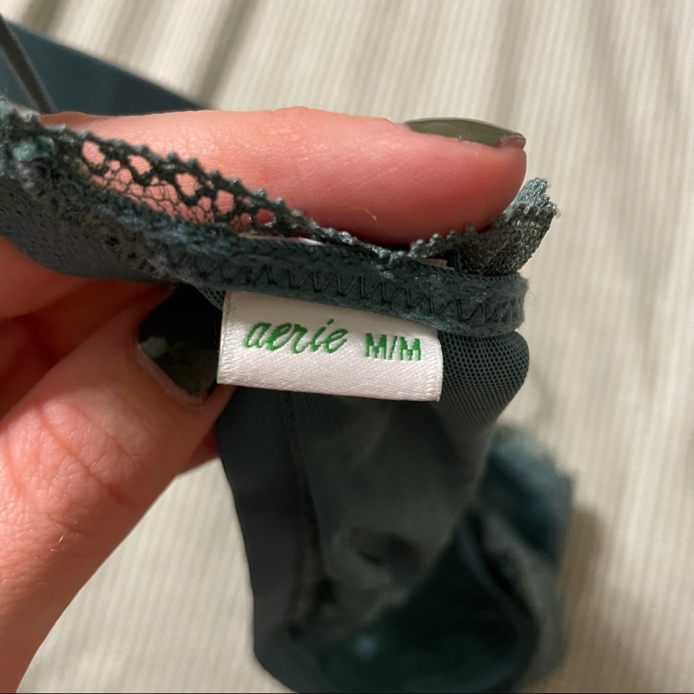 Aerie Lace lined bralette with gold bead detail M - Picture 4 of 4